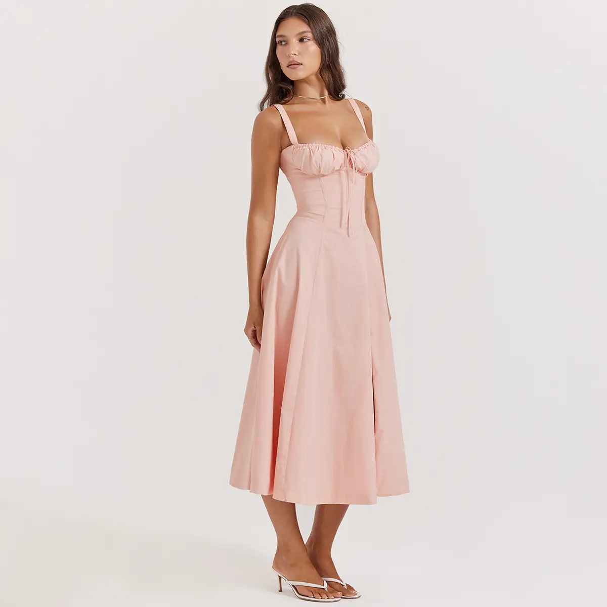 White French Temperament Skirt Strap Waist Dress - Image 2