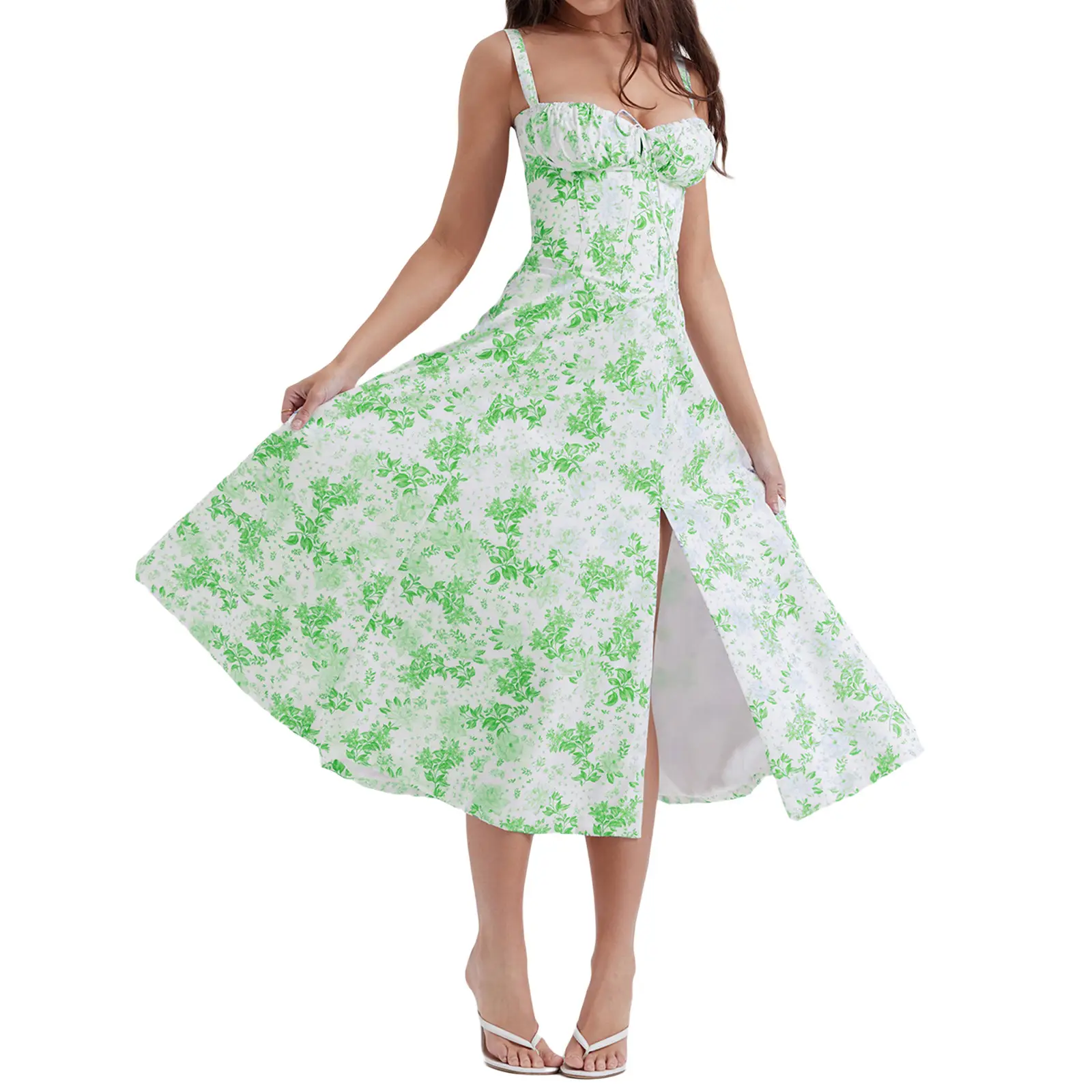 White French Temperament Skirt Strap Waist Dress - Image 16