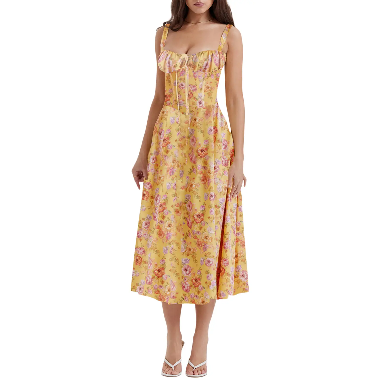 White French Temperament Skirt Strap Waist Dress - Image 17