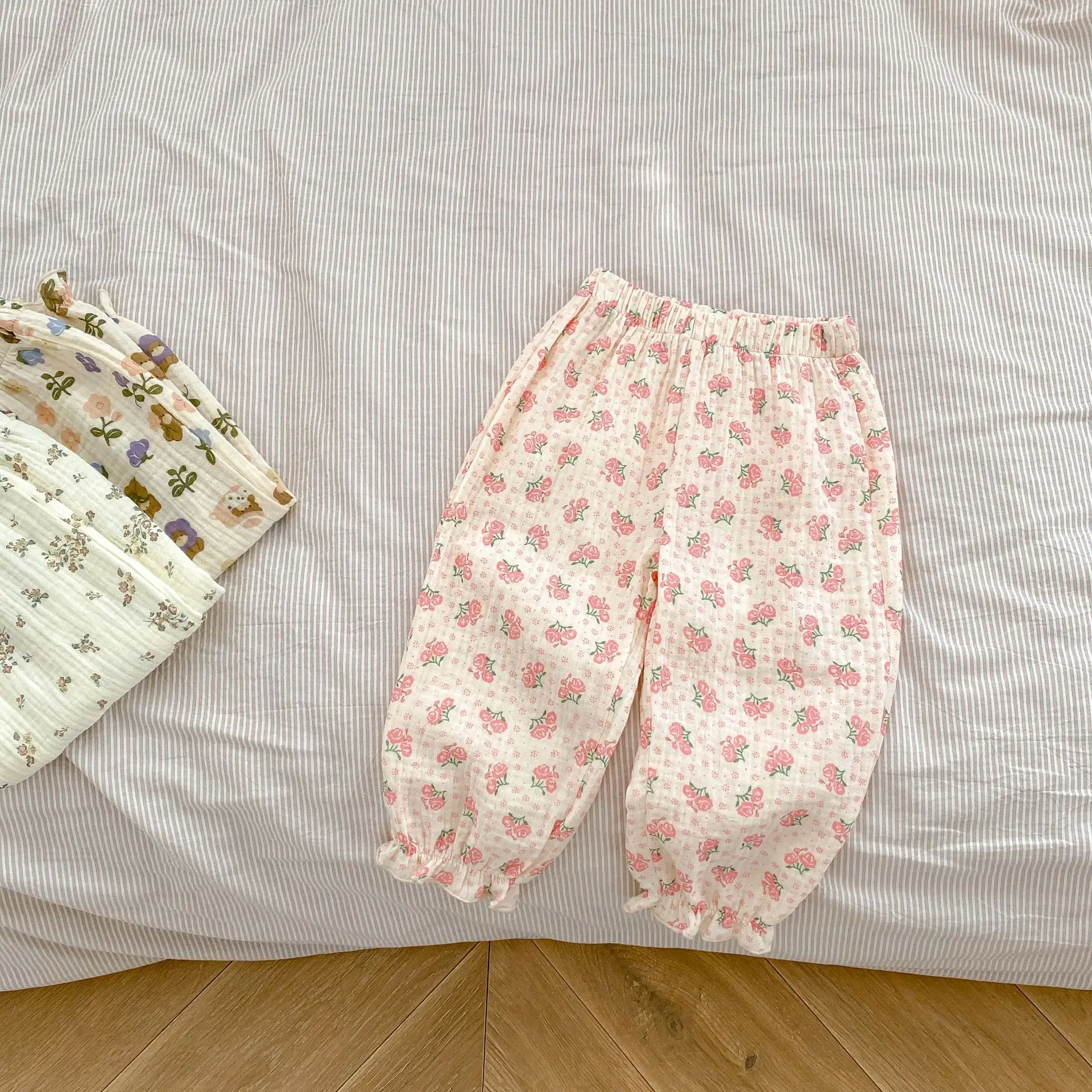 Baby Girl Floral Cotton Capri Pants Anti-Mosquito — feature 10