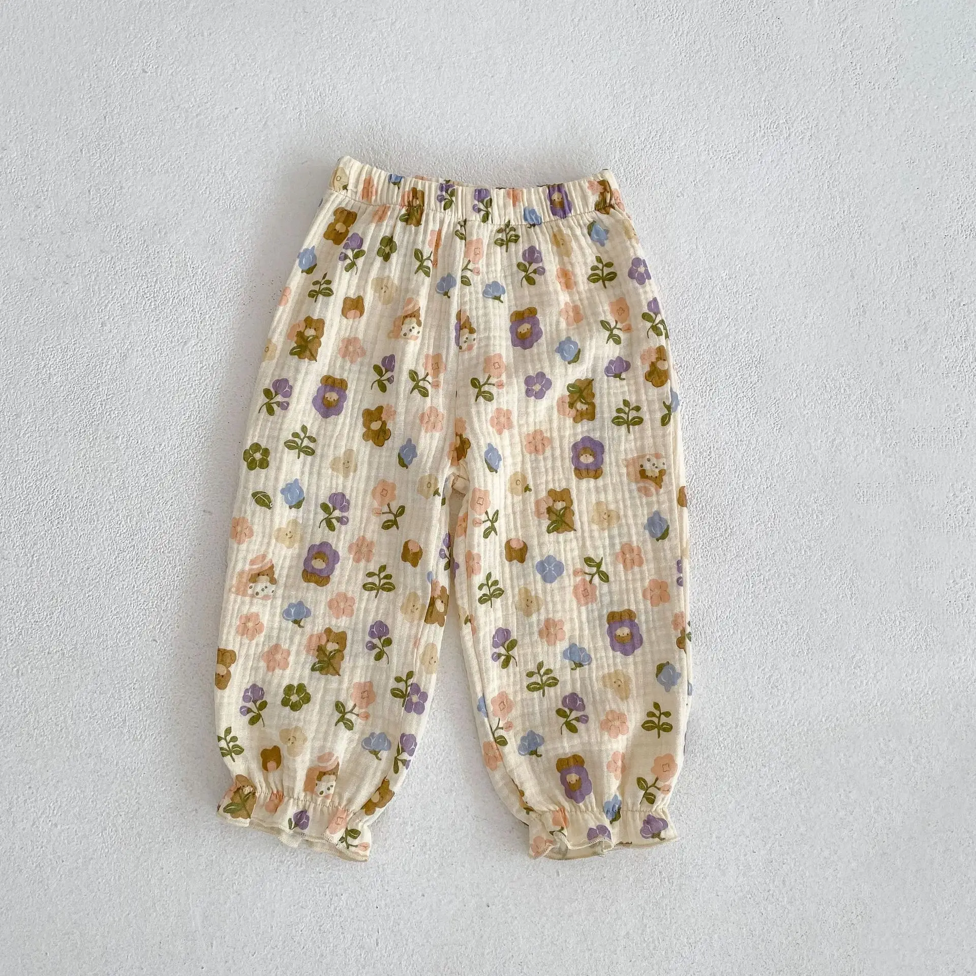 Baby Girl Floral Cotton Capri Pants Anti-Mosquito — feature 11