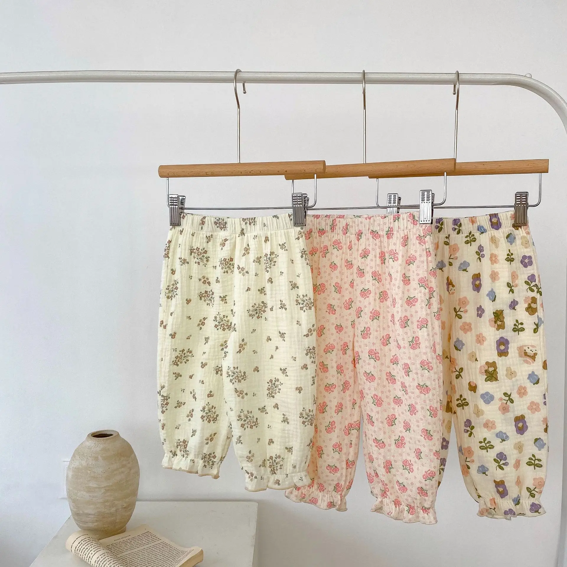 Baby Girl Floral Cotton Capri Pants Anti-Mosquito — feature 6