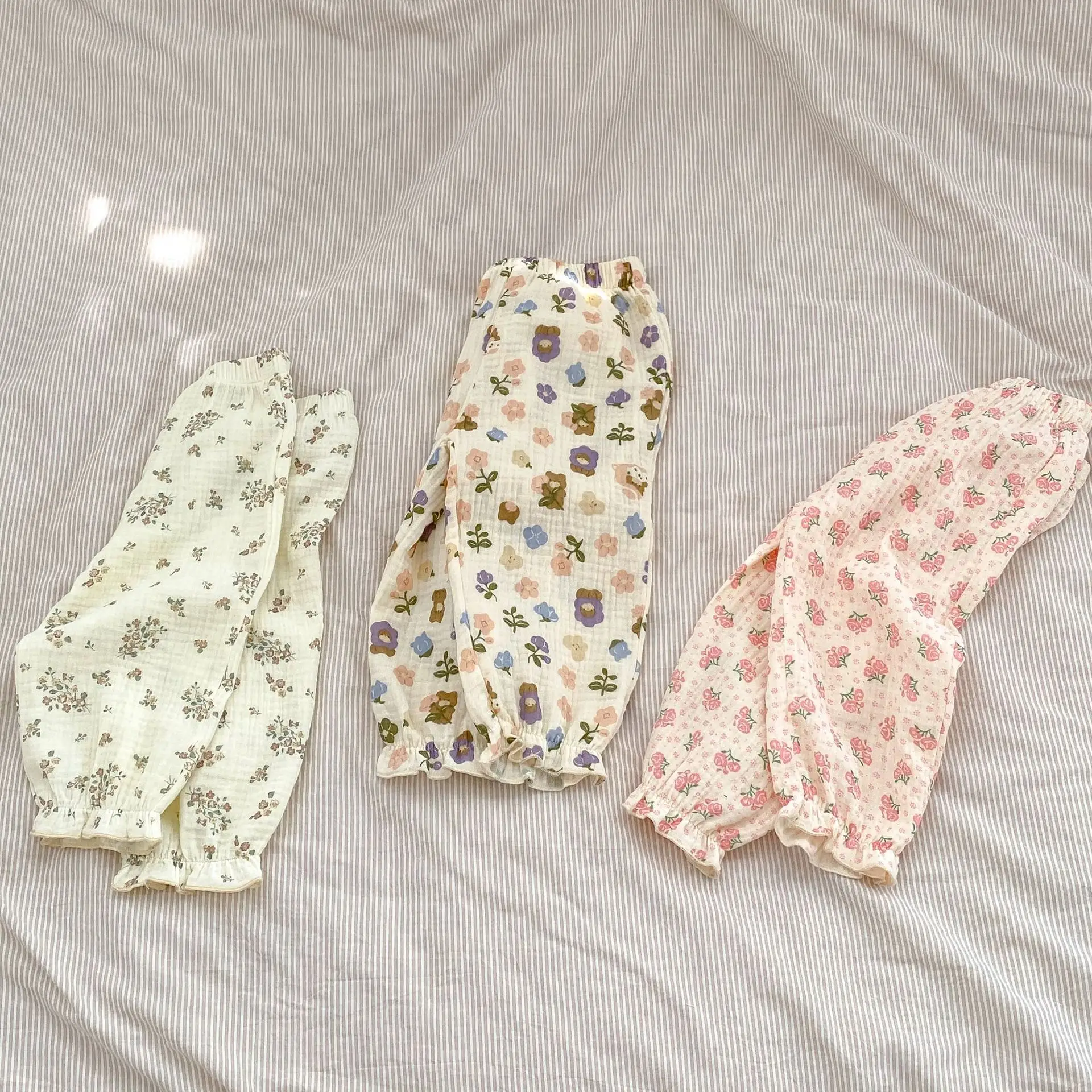 Baby Girl Floral Cotton Capri Pants Anti-Mosquito — feature 7