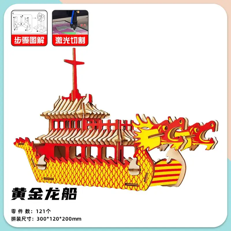 Golden Dragon boat + step diagram