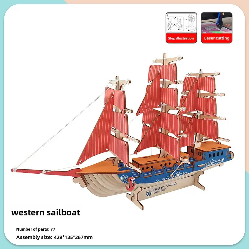 Ming Dynasty Wooden 3D Puzzle Ship Toy - Image 15