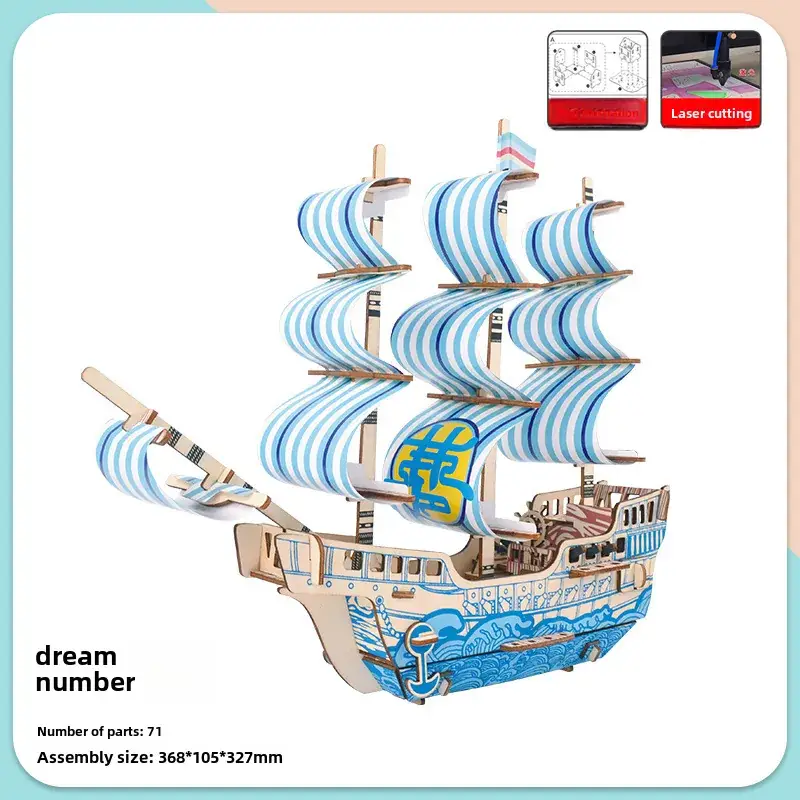 Ming Dynasty Wooden 3D Puzzle Ship Toy - Image 16