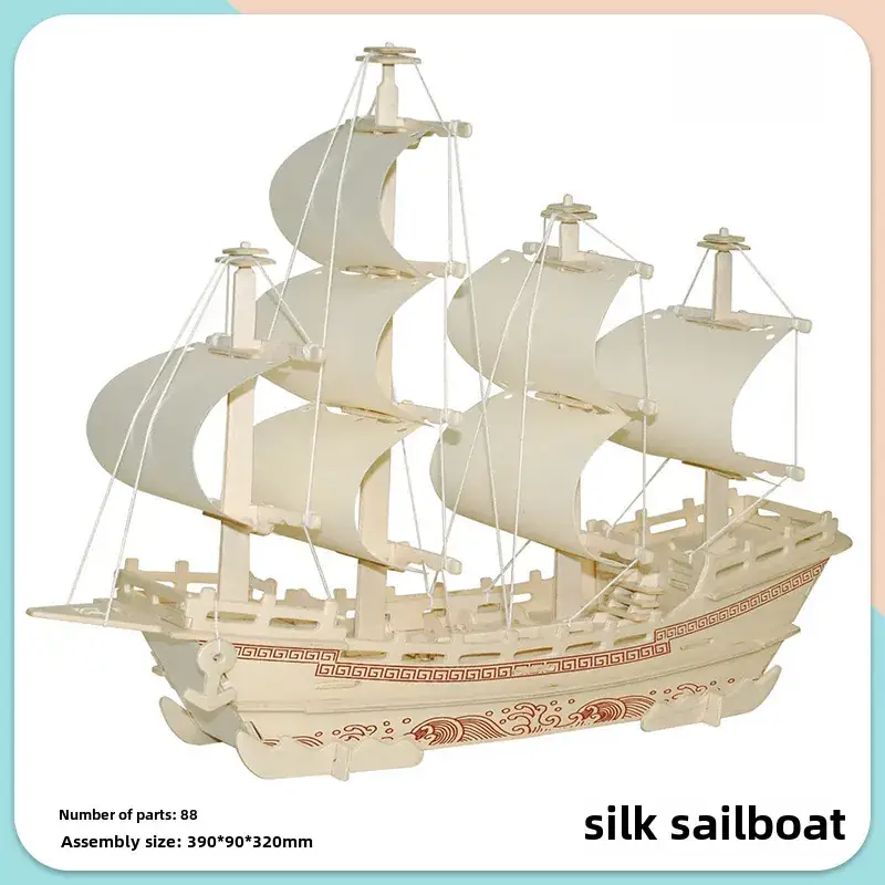 Ming Dynasty Wooden 3D Puzzle Ship Toy - Image 23