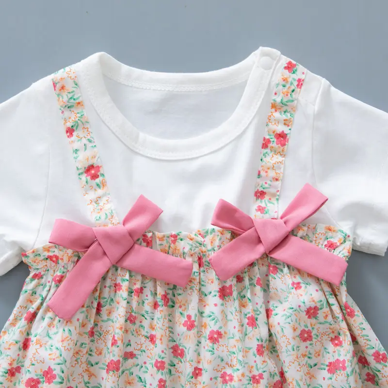 Baby Blue Floral Shorts Set for Girls 1-3 Years