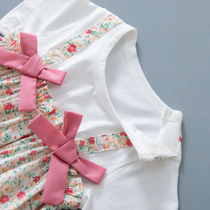 Baby Blue Floral Shorts Set for Girls 1-3 Years — feature 7