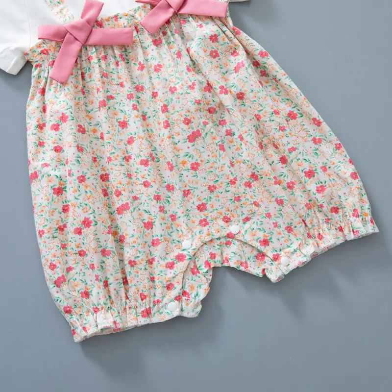 Baby Blue Floral Shorts Set for Girls 1-3 Years — feature 8