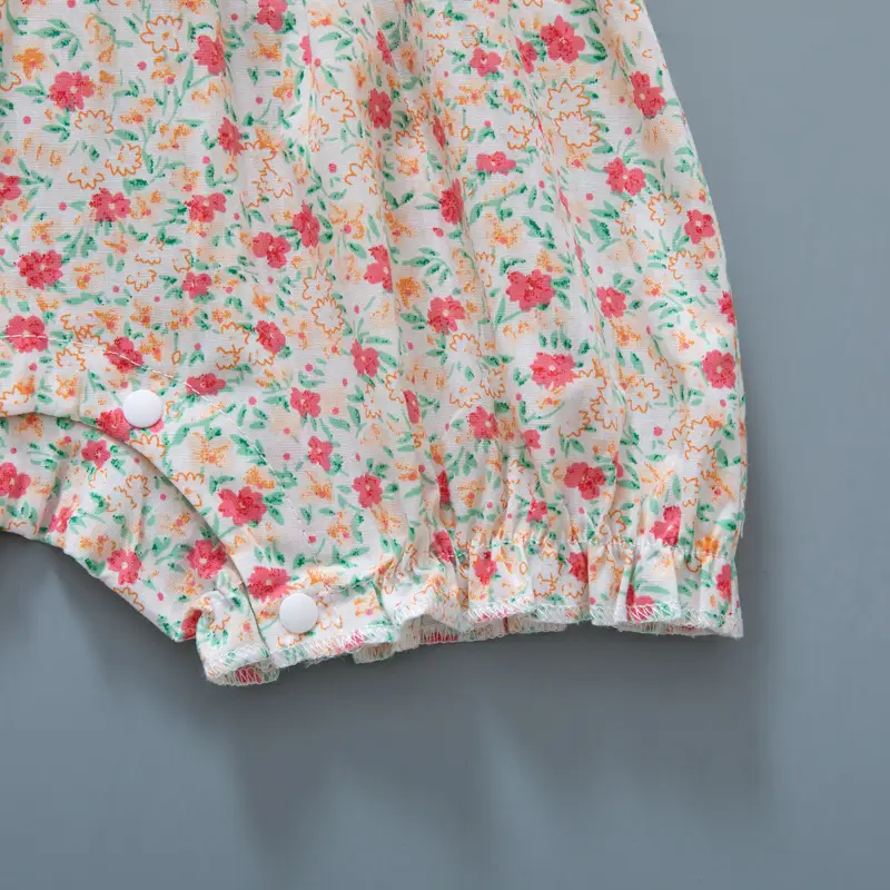Baby Blue Floral Shorts Set for Girls 1-3 Years — feature 9