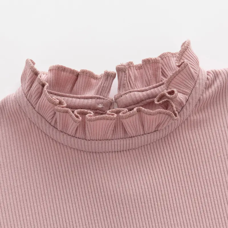 Pink Lotus Leaf Collar Baby Jumpsuit for Newborns - Image 6