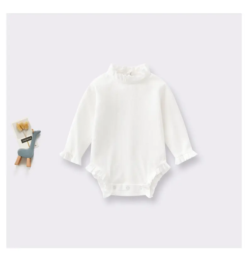 Pink Lotus Leaf Collar Baby Jumpsuit for Newborns — feature 32