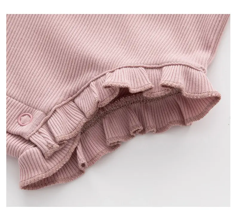 Pink Lotus Leaf Collar Baby Jumpsuit for Newborns — feature 34