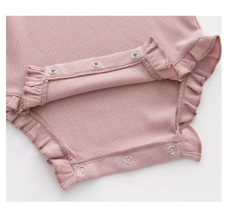 Pink Lotus Leaf Collar Baby Jumpsuit for Newborns — feature 37