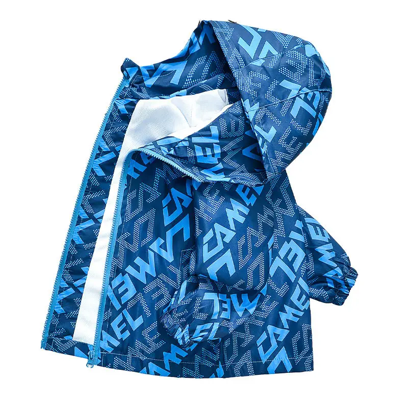 Boys' Blue Printed Mid-Autumn Coat 2025 - Image 5