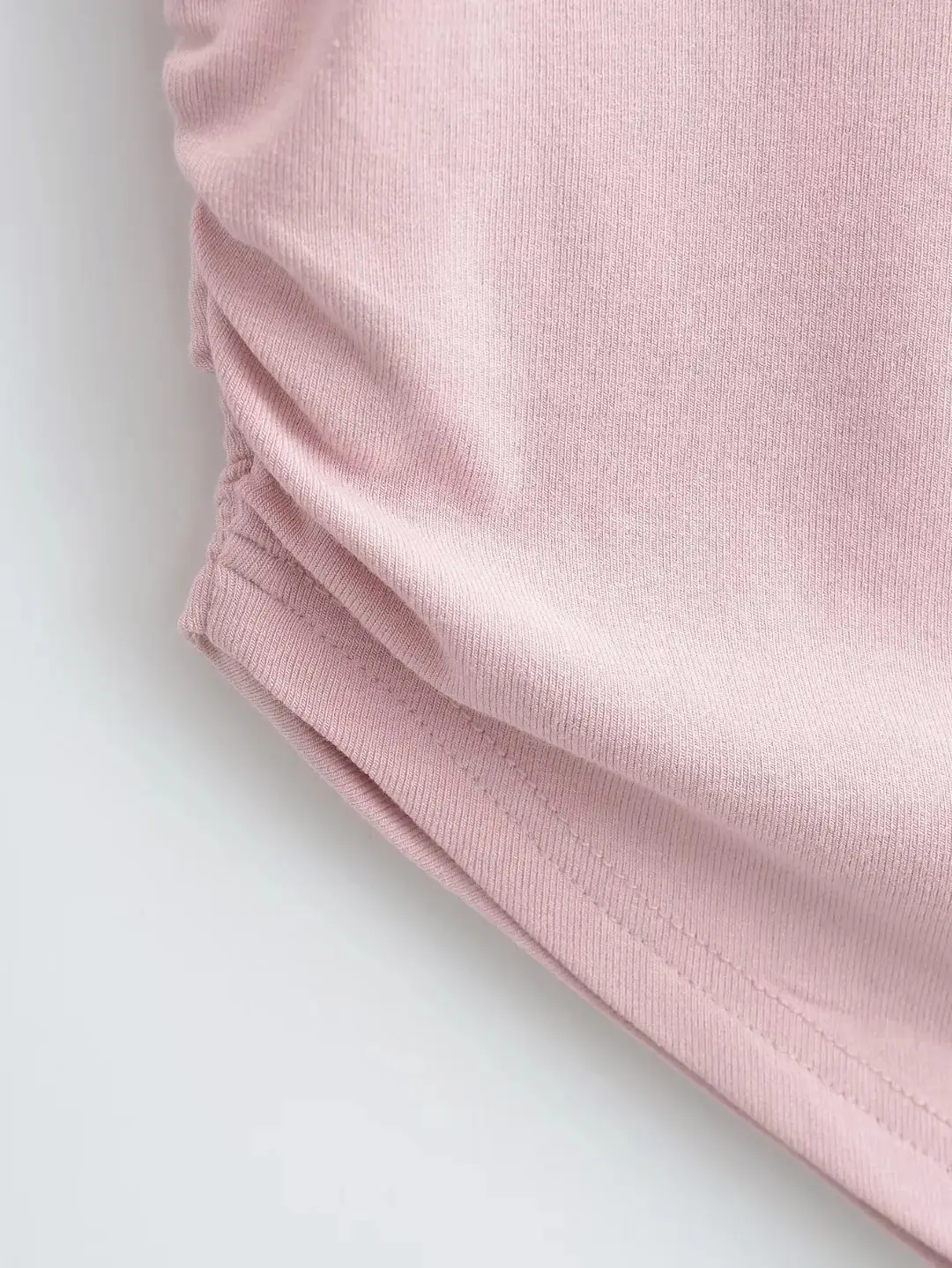 2023 Summer Women's Pink Pleated T-Shirt — feature 21