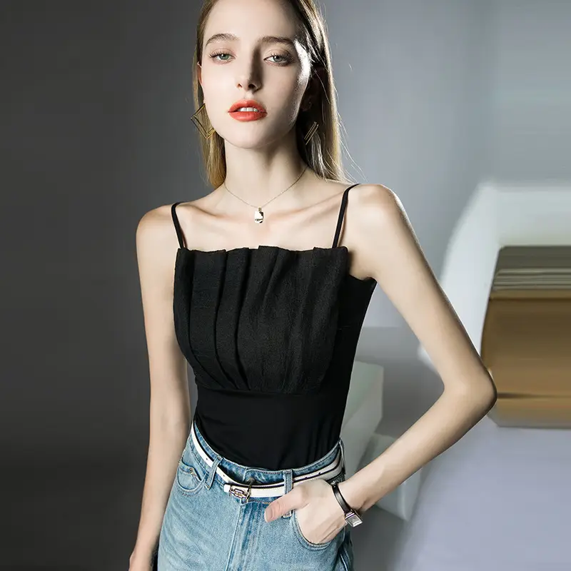 Black Strappy Top for Women Summer Wear - Image 5