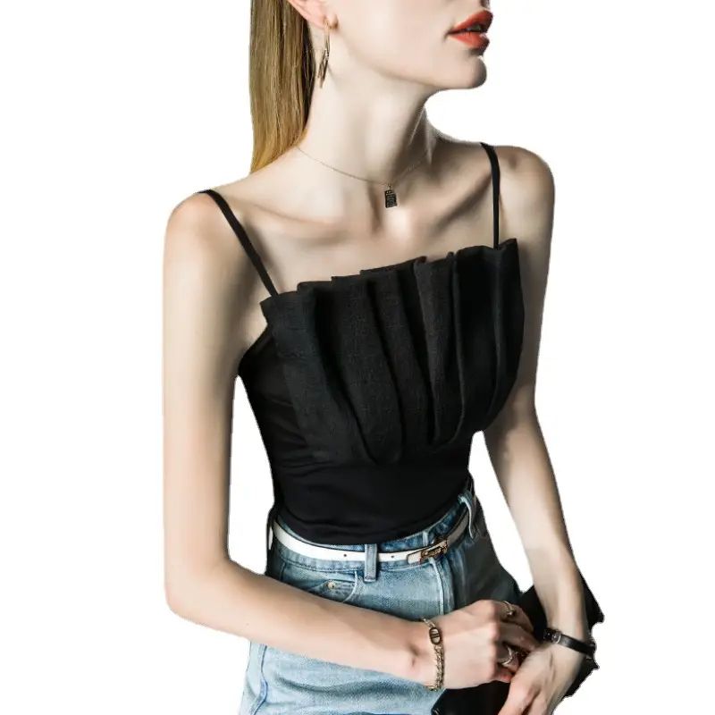 Black Strappy Top for Women Summer Wear - Image 7