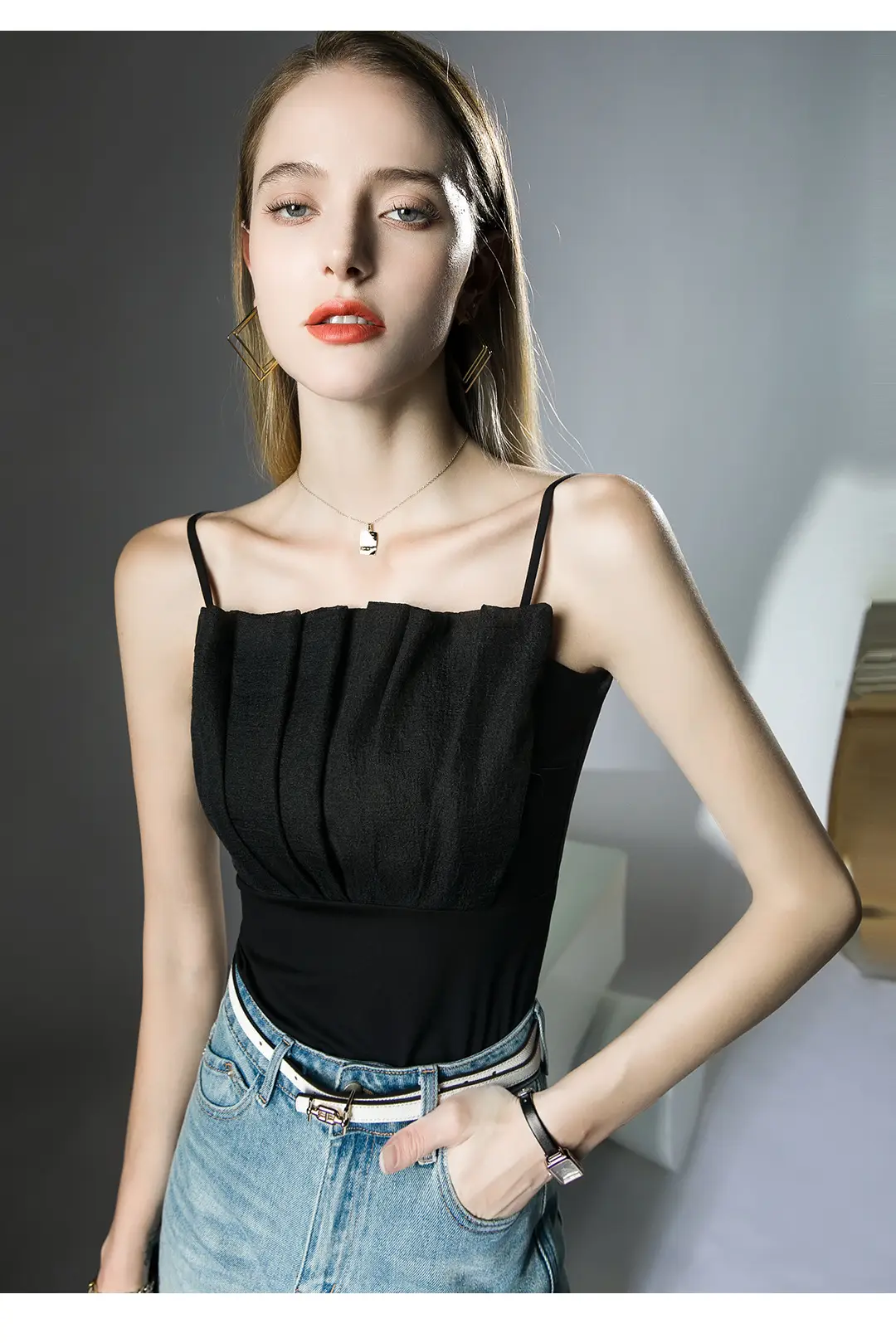 Black Strappy Top for Women Summer Wear — feature 12