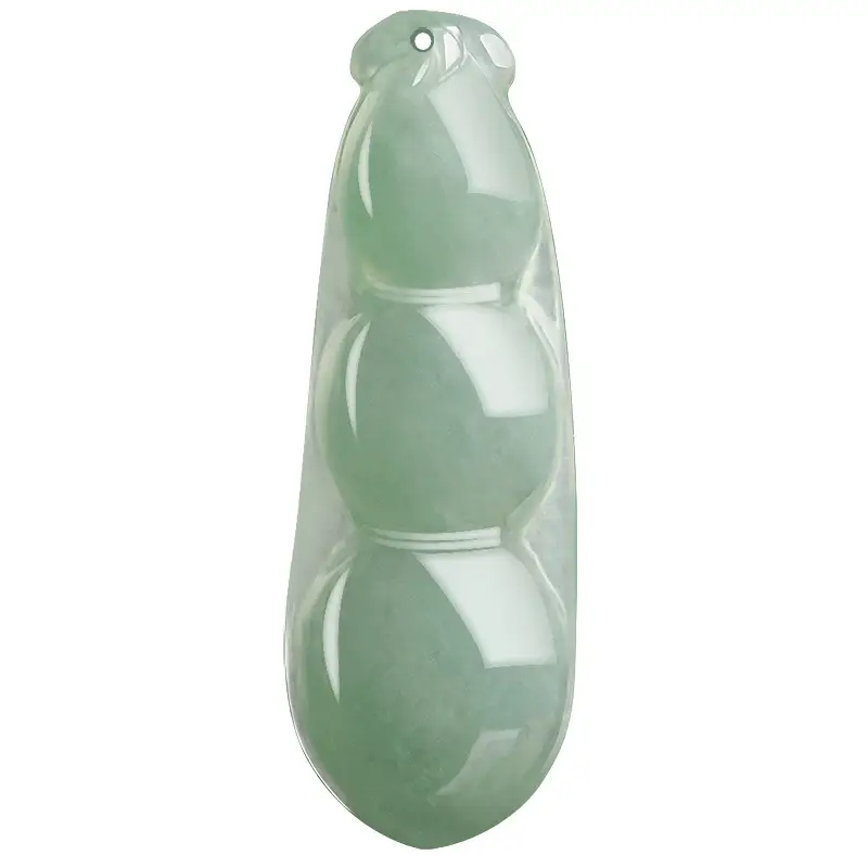 Natural Jade Oil Green Bean Pendant for Men Women - Image 5