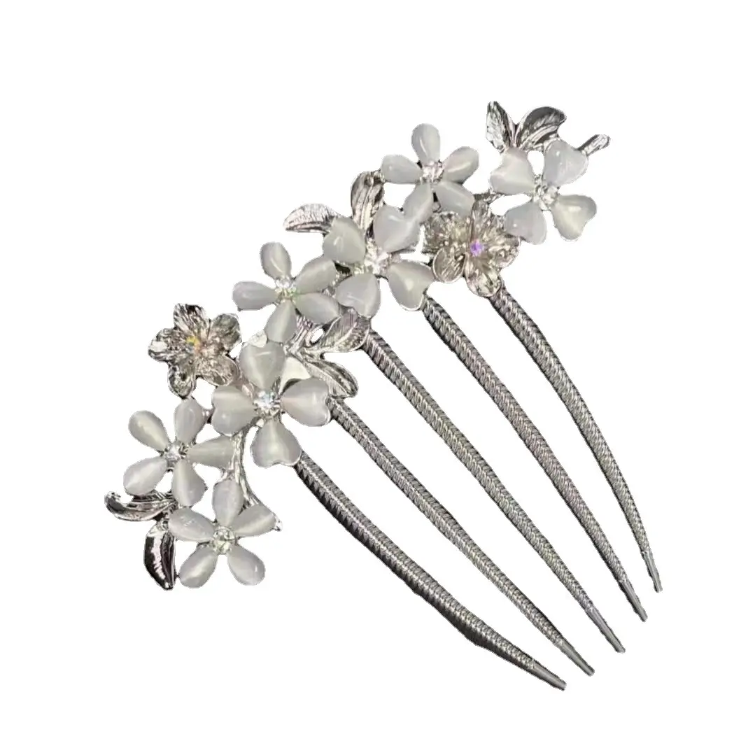 Gold Rhinestone Hair Combs for Women - Image 10