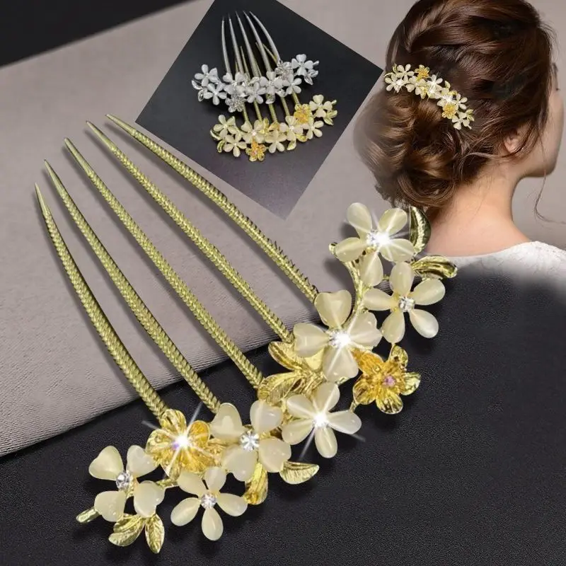 Gold Rhinestone Hair Combs for Women — feature 4
