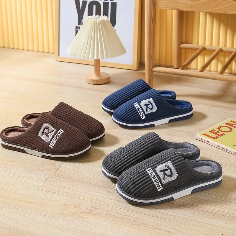 Winter Large Size Cotton Slippers for Men, Indoor Non-Slip Simple Warm Cotton Slippers, Wholesale Dropshipping, Thick Sole - Image 9