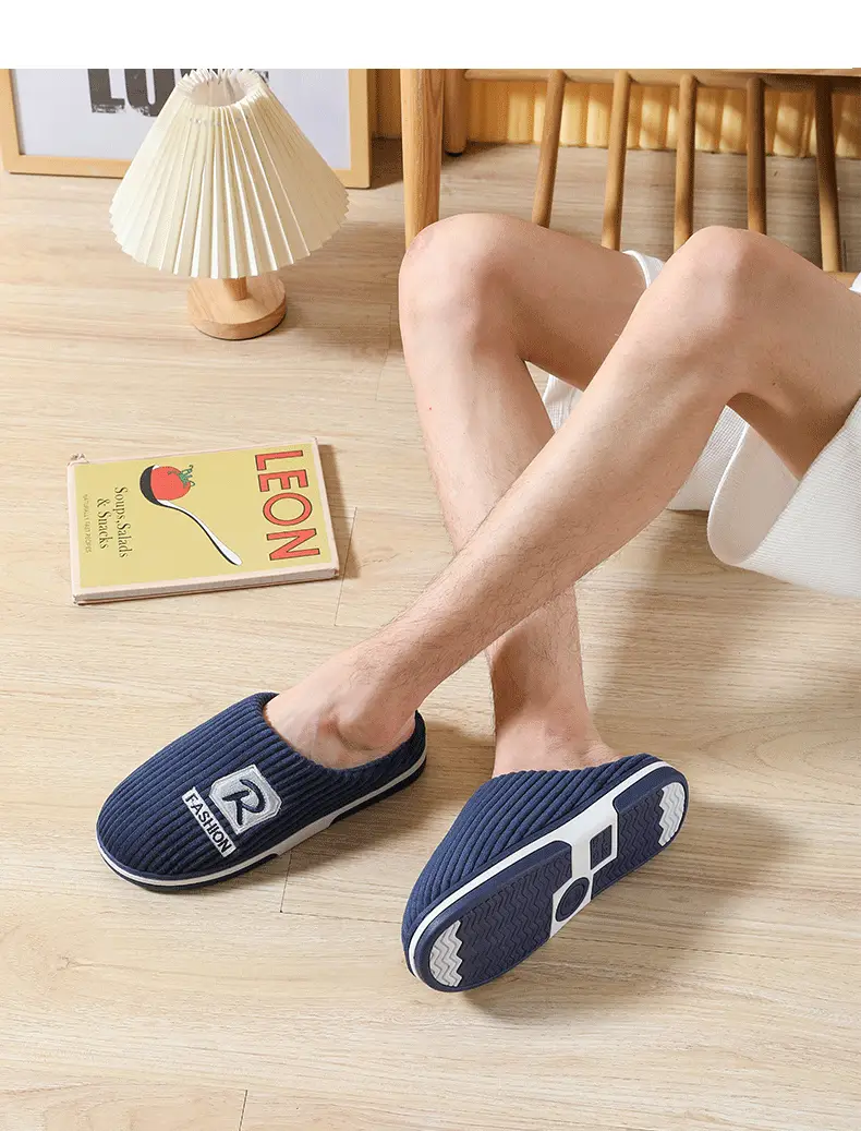 Winter Large Size Cotton Slippers for Men, Indoor Non-Slip Simple Warm Cotton Slippers, Wholesale Dropshipping, Thick Sole — feature 17