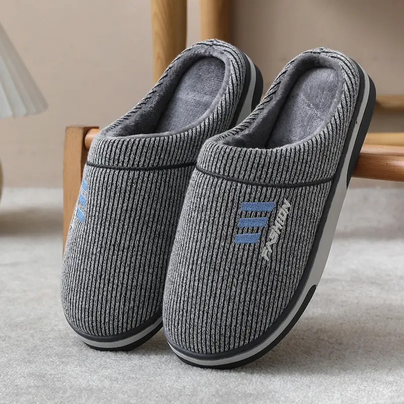Winter Large Size Cotton Slippers for Men, Indoor Non-Slip Simple Warm Cotton Slippers, Wholesale Dropshipping, Thick Sole - Image 5