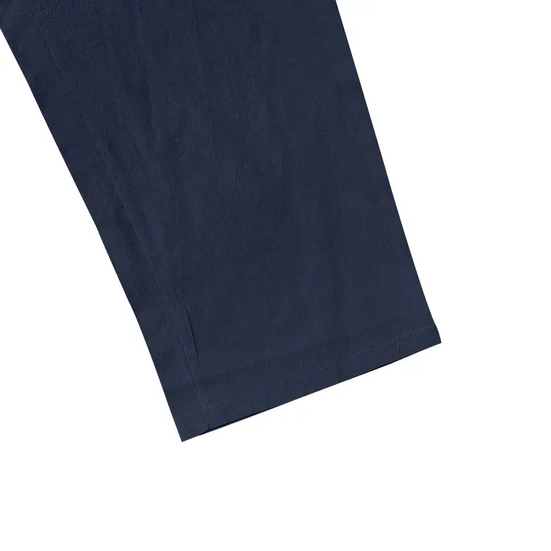 Men Linen Trousers Blue Loose Casual Straight Pants — feature 29