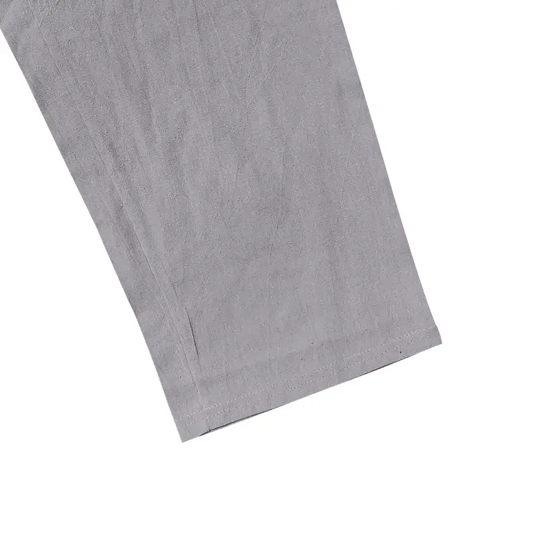 Men Linen Trousers Blue Loose Casual Straight Pants — feature 42