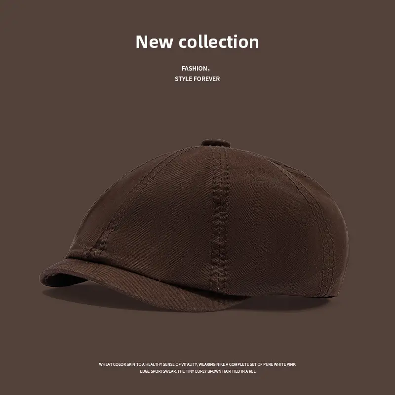 Vintage Coffee Beret Women Spring Summer Hat