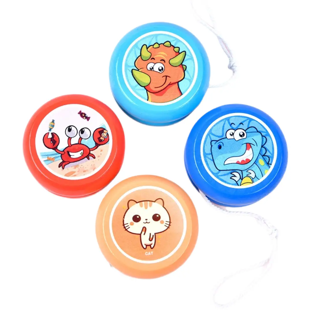Yo-Yo wooden New entry wooden yo-yo cartoon animal Swing Yo-Yo kindergarten wooden toys