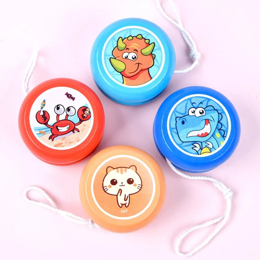 Yo-Yo wooden New entry wooden yo-yo cartoon animal Swing Yo-Yo kindergarten wooden toys — feature 5