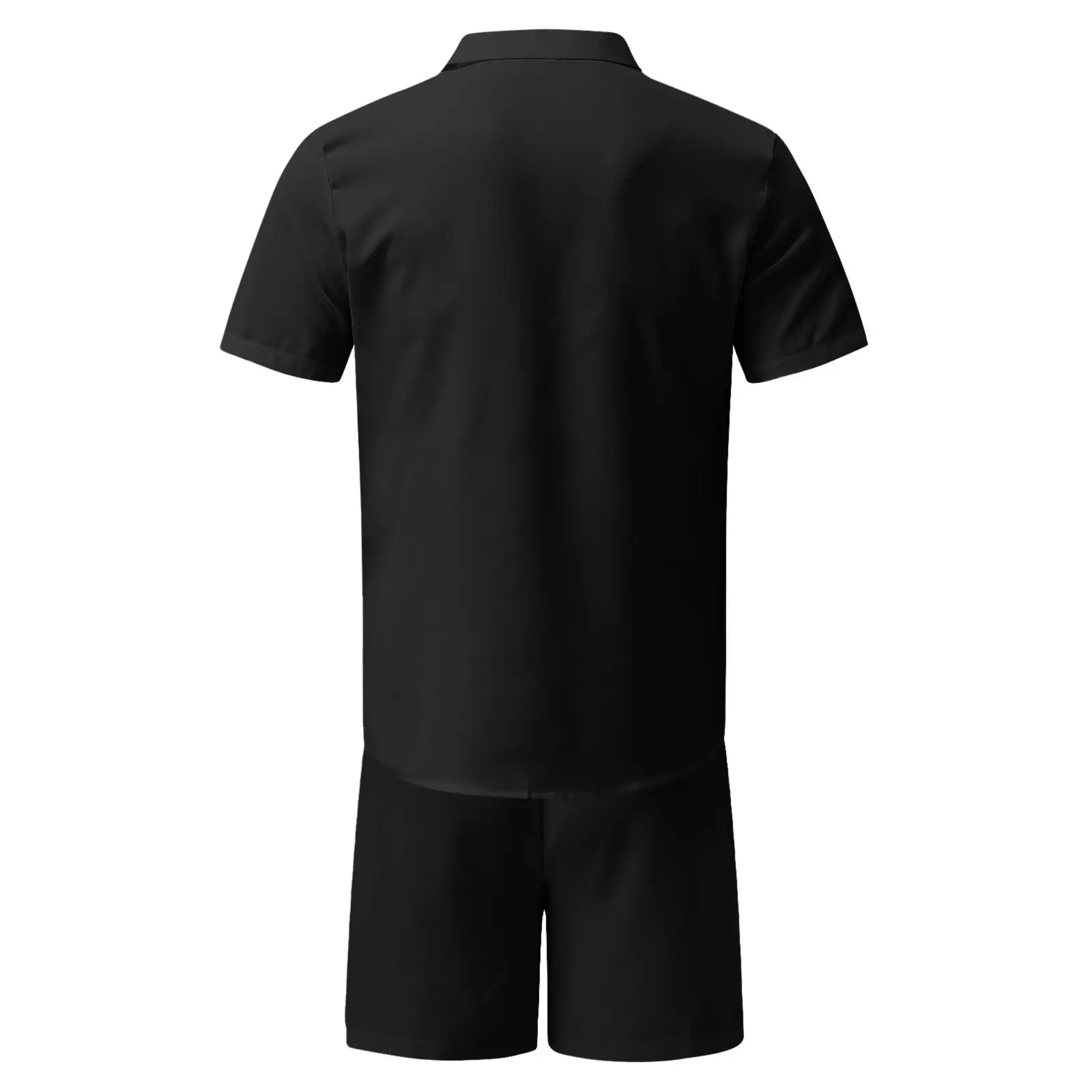 Men's Blue Hawaiian Short Sleeve Shirt & Shorts Set — feature 10