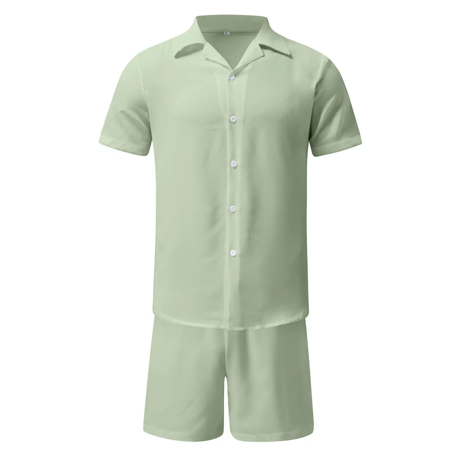 Men's Blue Hawaiian Short Sleeve Shirt & Shorts Set — feature 13