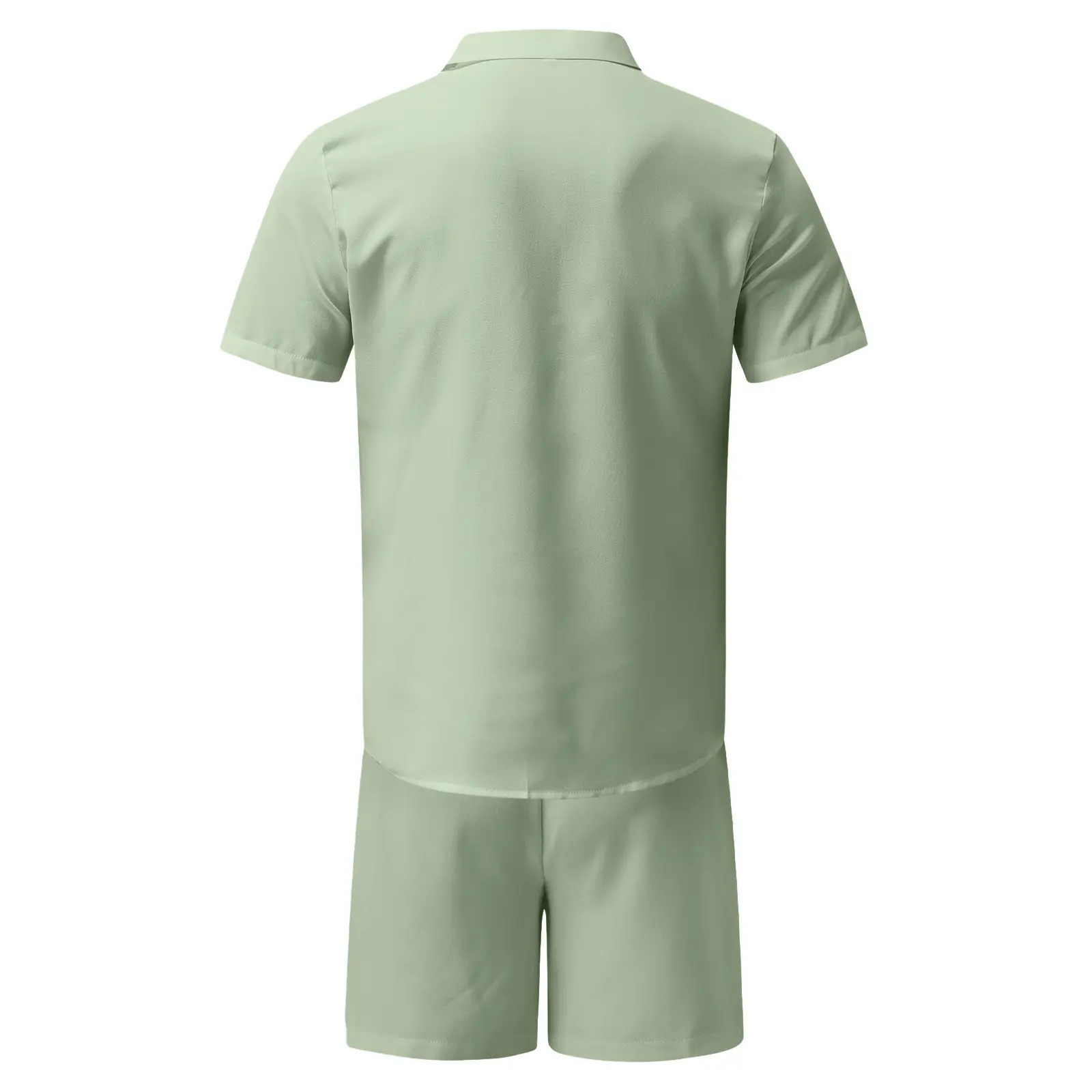 Men's Blue Hawaiian Short Sleeve Shirt & Shorts Set — feature 14