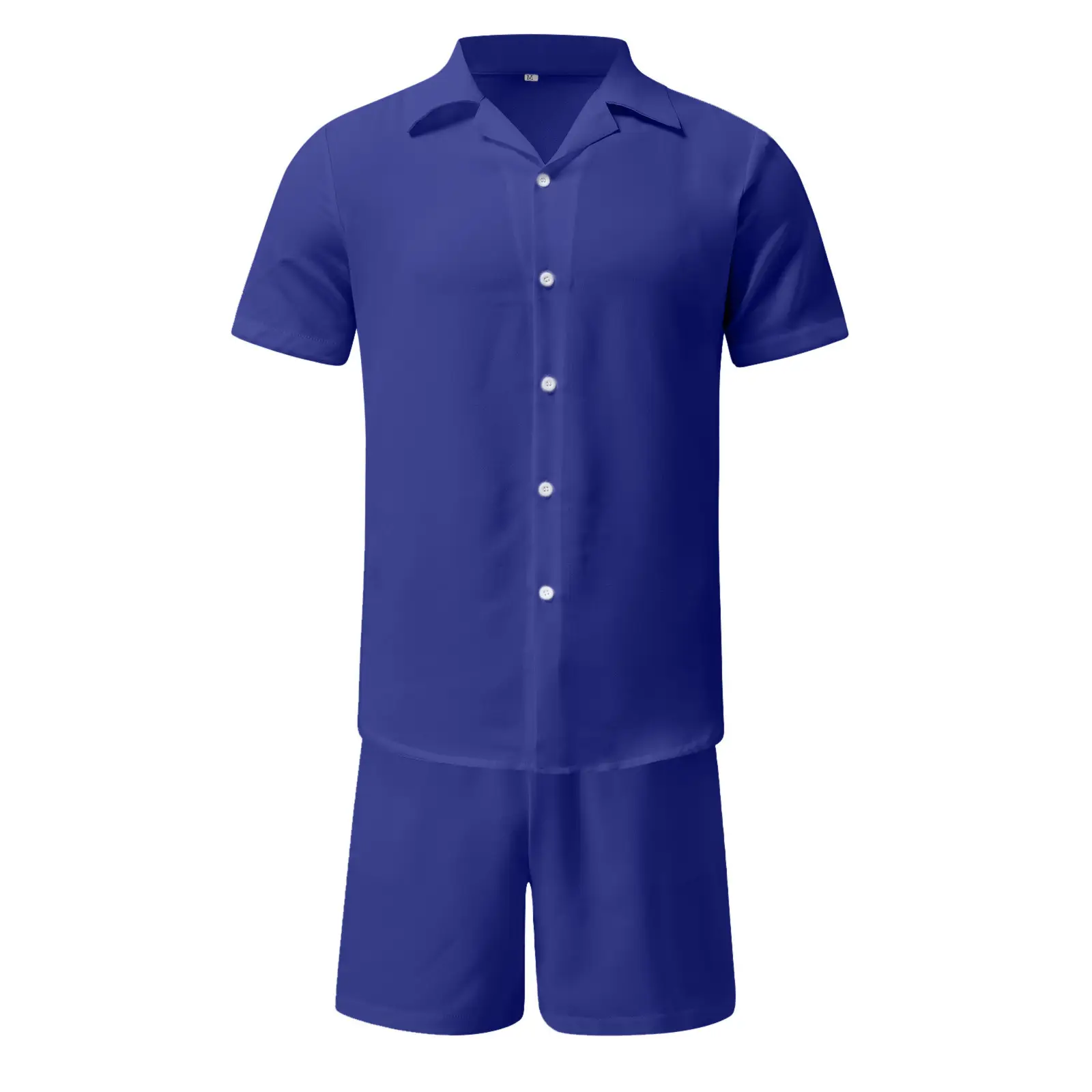 Men's Blue Hawaiian Short Sleeve Shirt & Shorts Set — feature 17