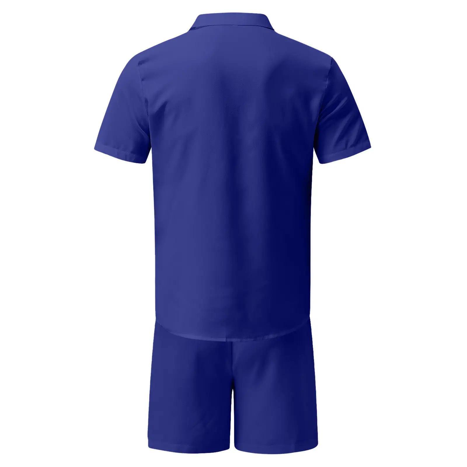 Men's Blue Hawaiian Short Sleeve Shirt & Shorts Set — feature 18