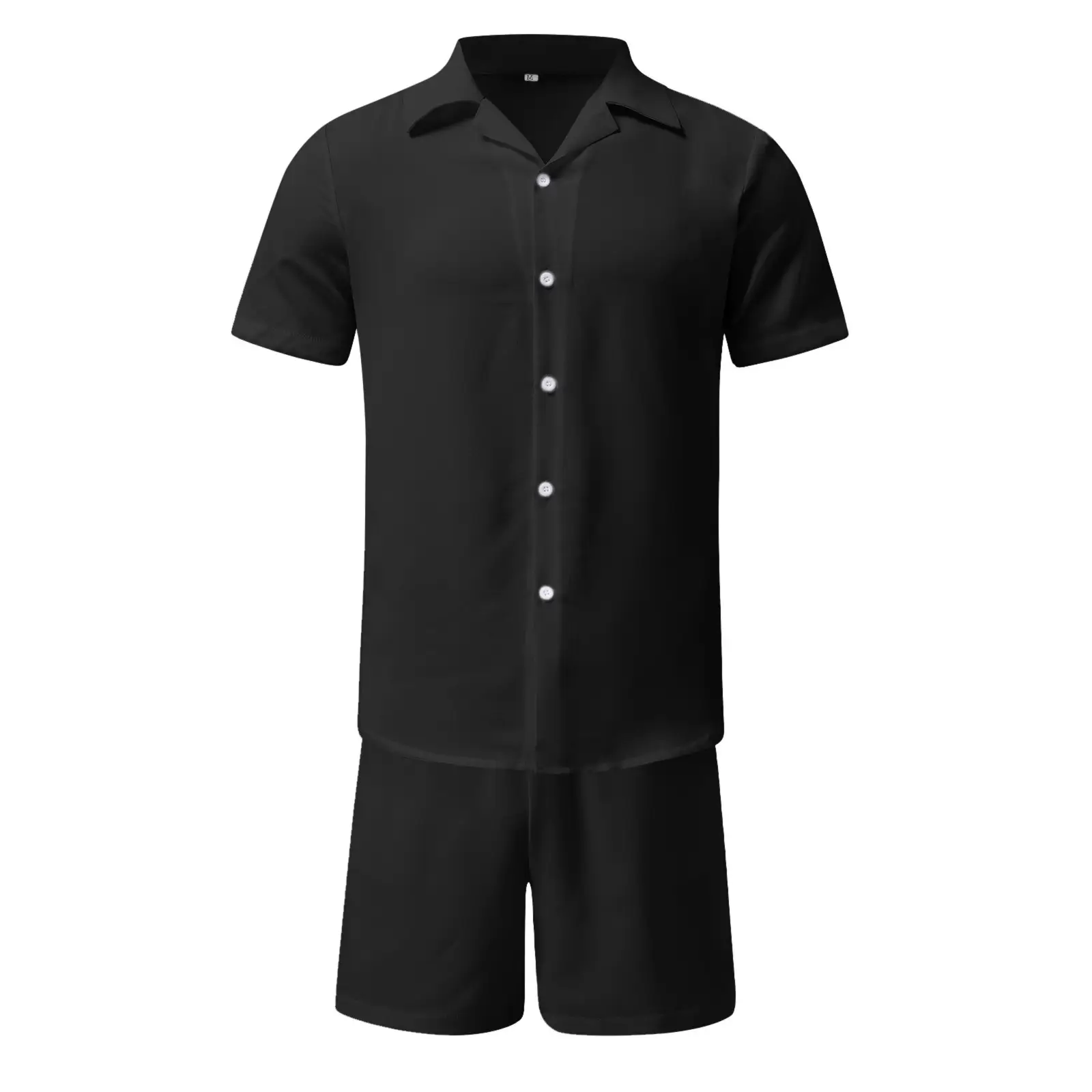 Men's Blue Hawaiian Short Sleeve Shirt & Shorts Set — feature 9