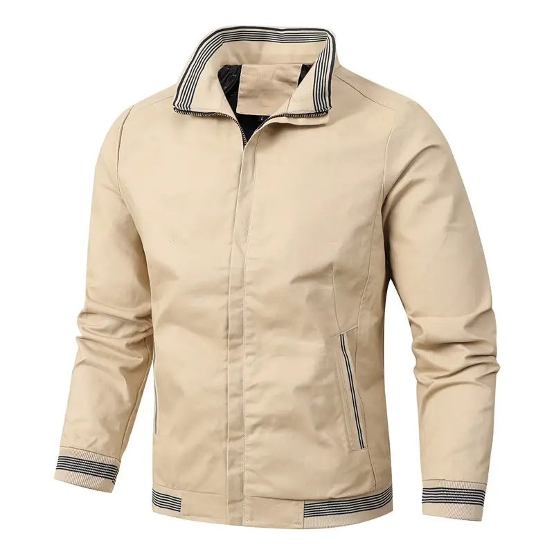 Men's Black Fleece Jacket with Zip Front & Collar - Image 8