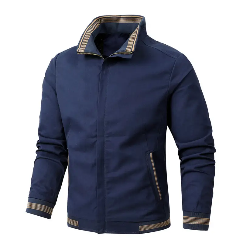 Men's Black Fleece Jacket with Zip Front & Collar - Image 9
