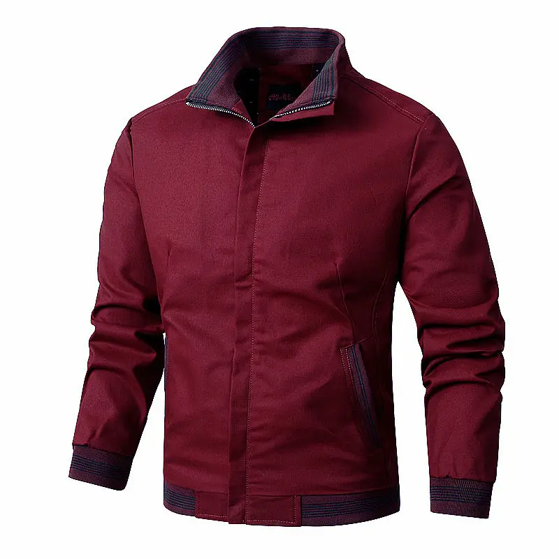 Men's Black Fleece Jacket with Zip Front & Collar - Image 3