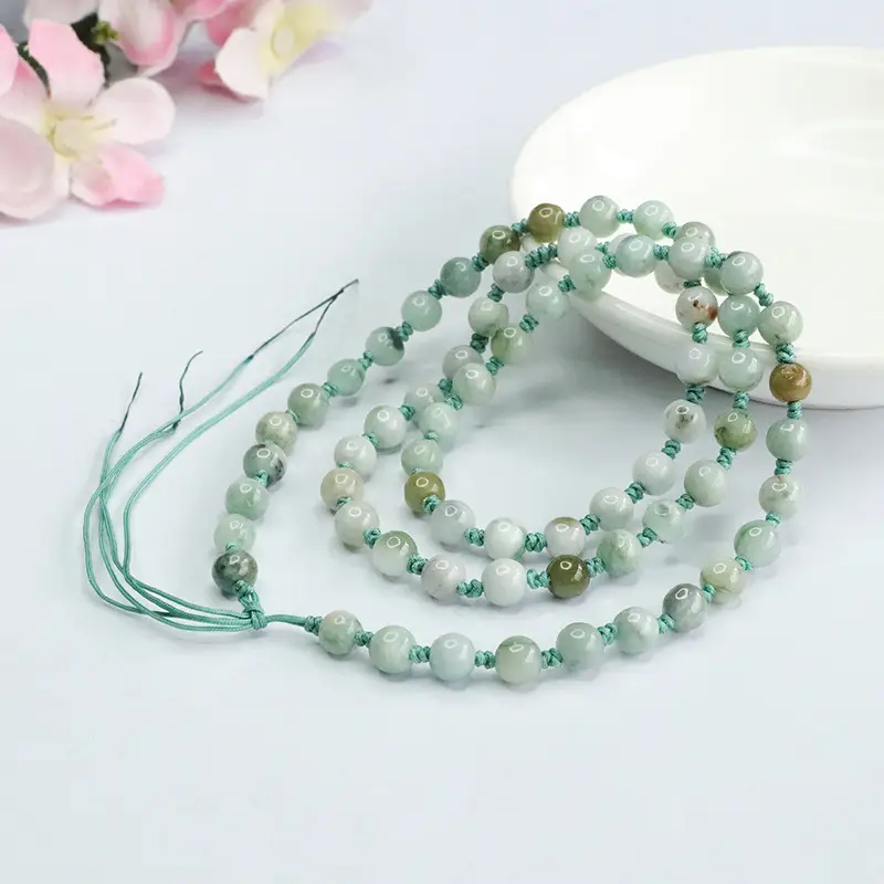 Guan Yu Natural Jade Necklace Pendant Hanging Chain with Cord Bead Chain Sweater Chain Factory Wholesale Dropshipping S3032312 - Image 4