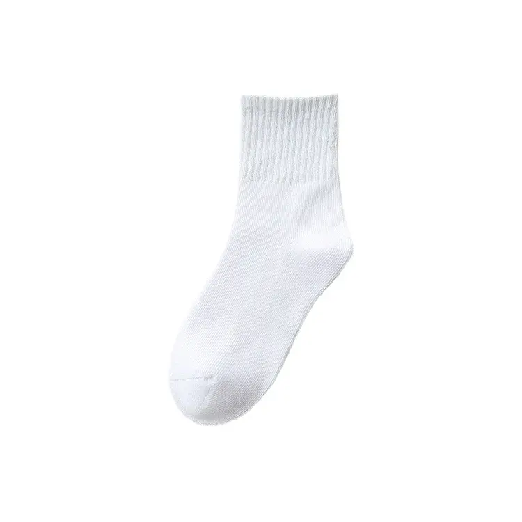 Black Cotton Tube Socks for Boys Girls Large