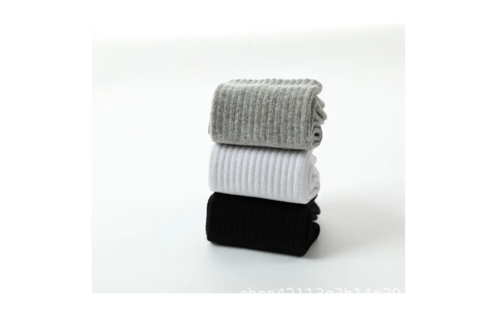 Black Cotton Tube Socks for Boys Girls Large — feature 7