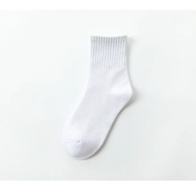 Black Cotton Tube Socks for Boys Girls Large