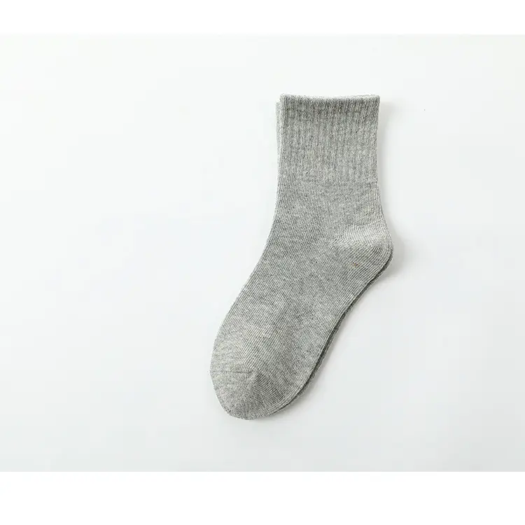 Black Cotton Tube Socks for Boys Girls Large
