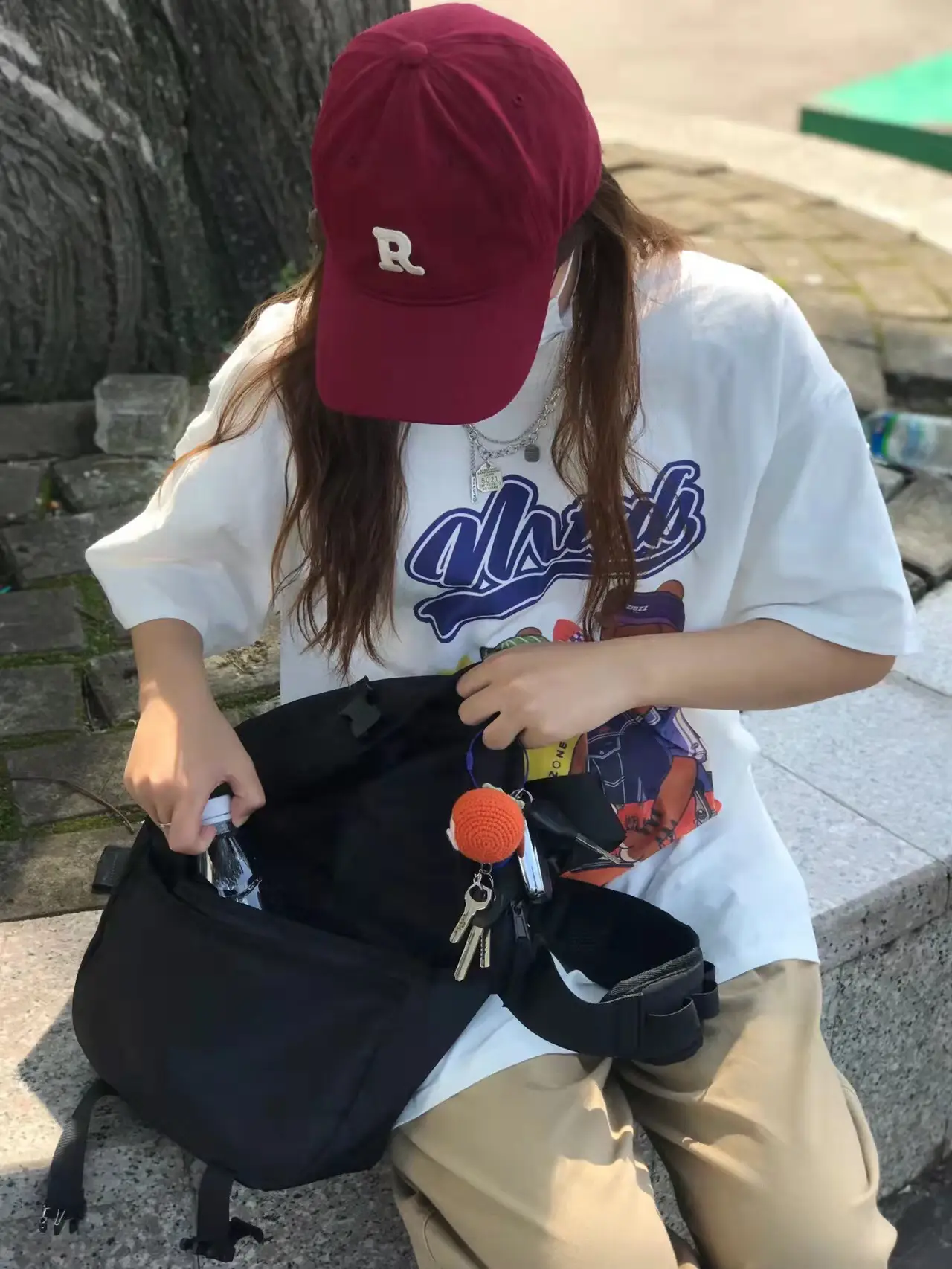 Women American Style Retro Print T-Shirt Loose Oversize Summer — feature 5